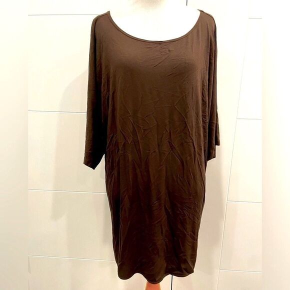 Chico’s Chocolate brown shirt size 3/ XL - Picture 1 of 6